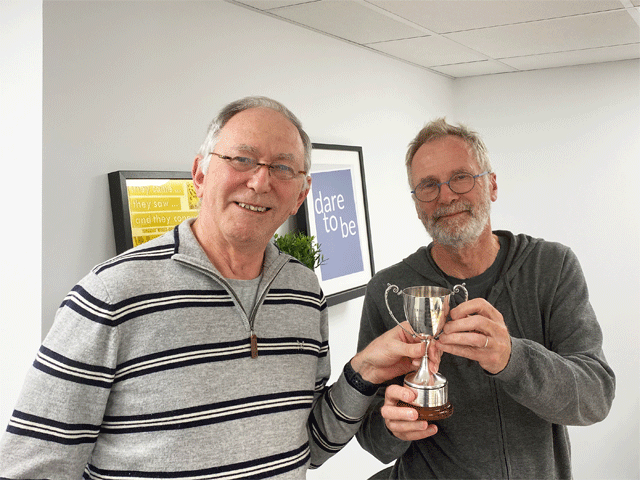 South Hams won the White Knight Chemicals Knockout Cup.  Andrew Kinder presented the  trophy to Alan Davies representing South Hams.