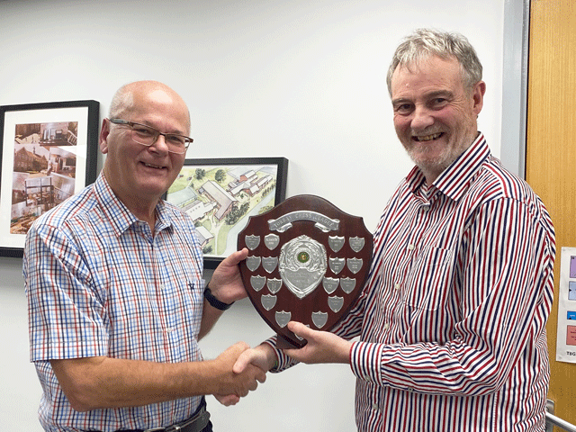 Paul Brooks presented the Division 3 trophy to Tony Tatam representing Plymouth