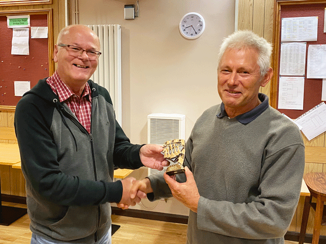 The Division 1 player of the year was Steve Levy (South Hams).  Steve was not present at the AGM, but Tony Tatam presented the trophy to him subsequently at the South Hams club